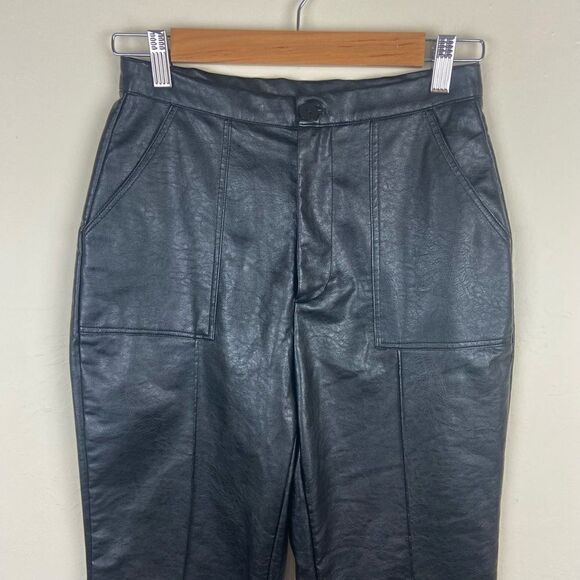 Princess Polly Faux Leather Encore Pant - Black - Picture 4 of 8